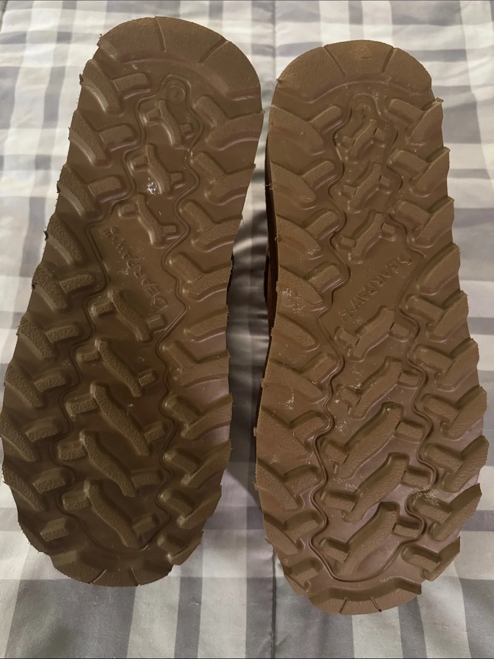 BearPaw Kids Chestnut Suede Slip-On Faux-Fur Lined Slippers